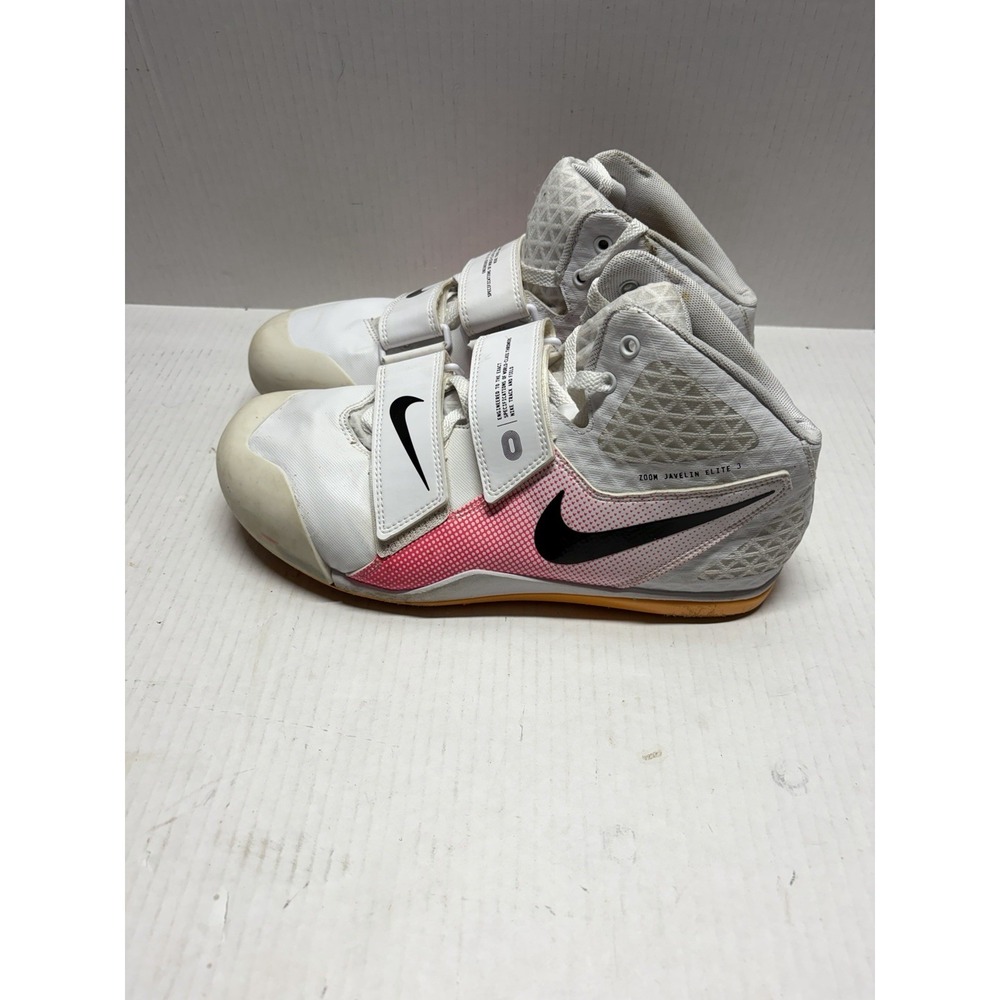 Nike Zoom Javelin Elite 3 Track Spikes White Pink Men's Size 11.5